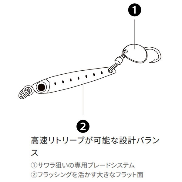 OCEA メタルショットTG 40g ボートサワラ